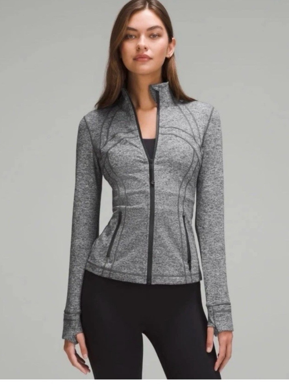 NWOT lululemon athletica Luon Define Jacket. Heathered Black. Size 2